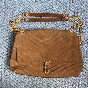 Rebecca Minkoff shoulder bag, cognac color, suede